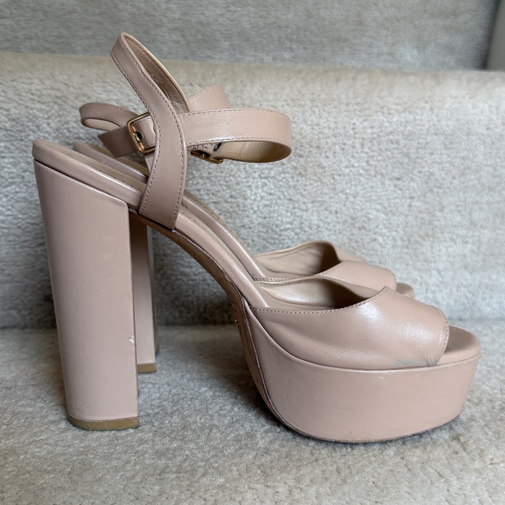 Stuart Weitzman Tan Platform Heels - Picture 4 of 5